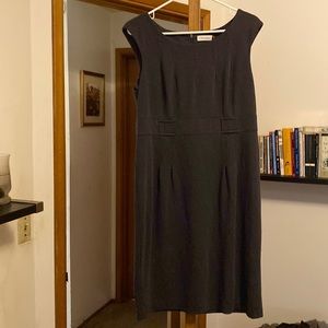 Calvin Klein grey knit dress 12 stretchy